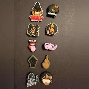 Crocs Jibbitz Urban African American Design Shoe Charms Set of 10